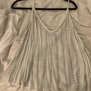FREE PEOPLE medium tank with silver beads